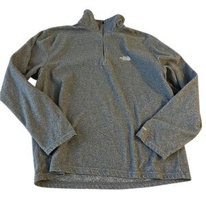 The North Face gray fleece quarter zip